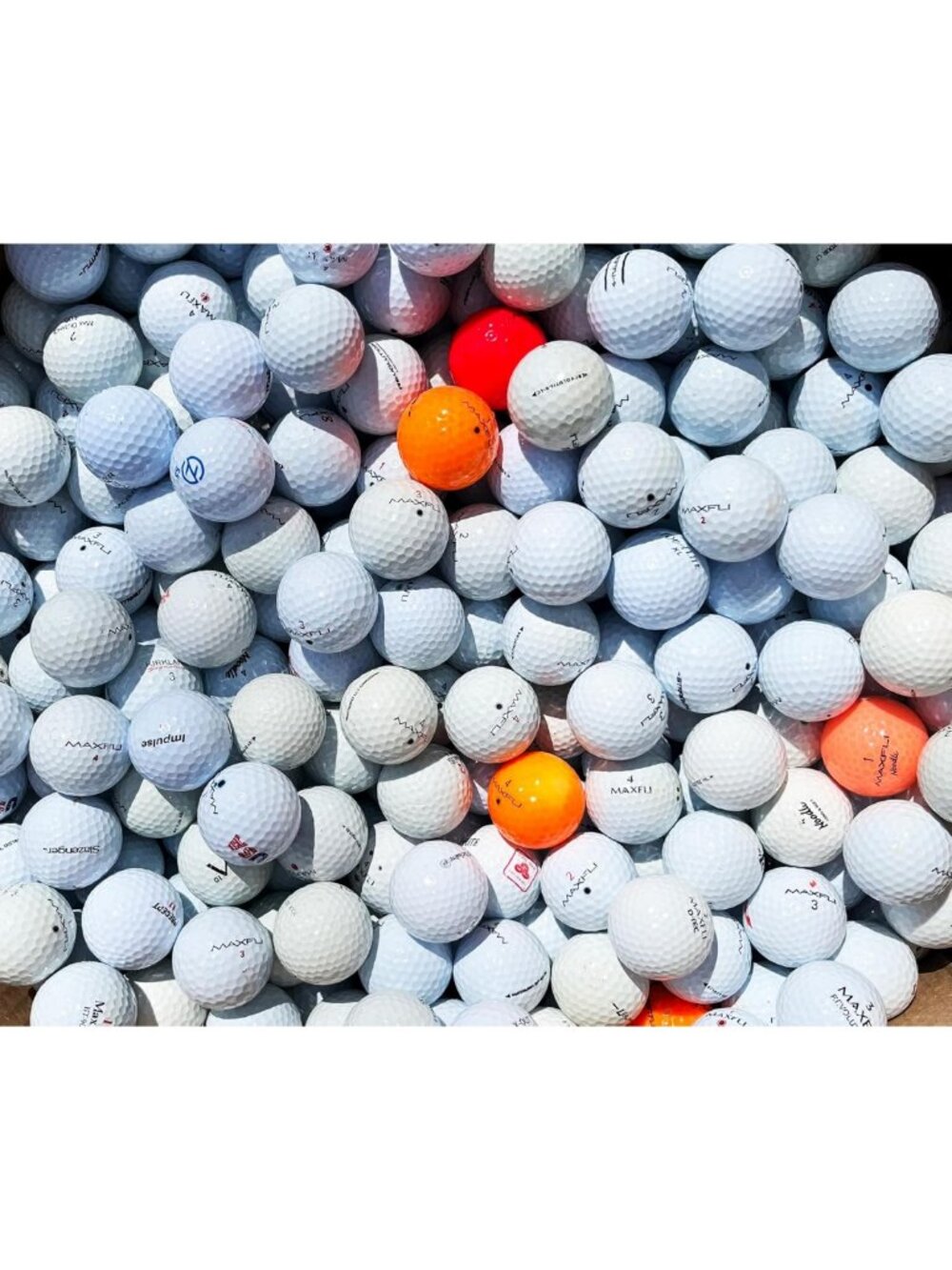 72 Mixed Used Golf Balls in Mesh Bag - Shag, Practice & Range Ready!